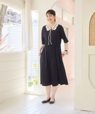 ウエストドロストフレアワンピース【吸水速乾 接触冷感 ストレッチ