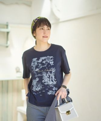 接触冷感】洗える気球モチーフTシャツ【CoC by CARA O