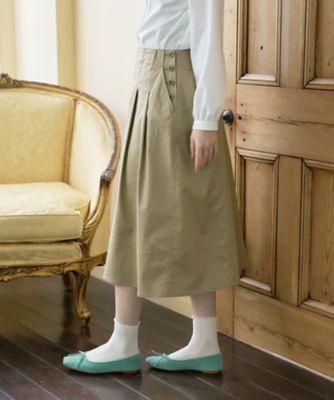 ＜CARA O CRUZ (Women)＞洗えるサイドボタンフレアスカート