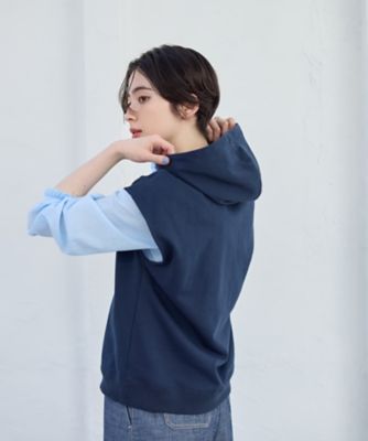 ロゴ刺繍フード付きベスト | CARA O CRUZ (Women)/キャラ・オ・クルス