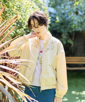 AS ☆様　極美品　トロア　レース　刺繍おりぼんブルゾン ナイロンダンプ×レースブルゾン | ADORE（アドーア） ｜【公式】通販