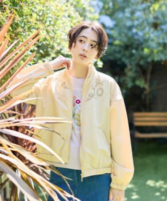 AS ☆様　極美品　トロア　レース　刺繍おりぼんブルゾン 花刺繍ショート丈ブルゾン | CARA O CRUZ (Women)/キャラ・オ・クルス