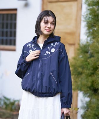 【美品】BRUNELLO CUCINELLI シアーブルゾン 花刺繍 36 風を呼び込む、エンブロイダリー。花柄刺繍シアーブルゾン ce1010069