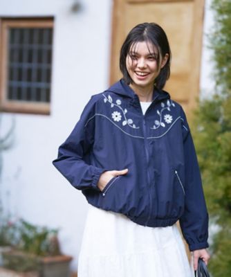【美品】BRUNELLO CUCINELLI シアーブルゾン 花刺繍 36 風を呼び込む、エンブロイダリー。花柄刺繍シアーブルゾン ce1010069