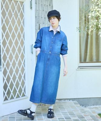 センソユニコ ルクルカ　デニム 長袖シャツワンピース デニムシャツワンピース | CARA O CRUZ (Women)/キャラ・オ・クルス