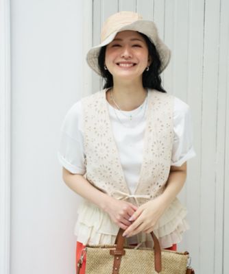 ＜CARA O CRUZ (Women)＞洗える　カットワークレースジレ