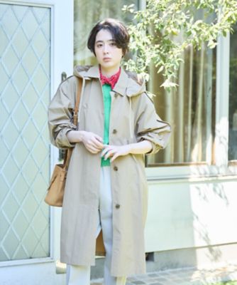 撥水・UVカット】フーデッドロングコート | CARA O CRUZ (Women