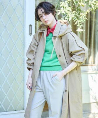 撥水・UVカット】フーデッドロングコート | CARA O CRUZ (Women