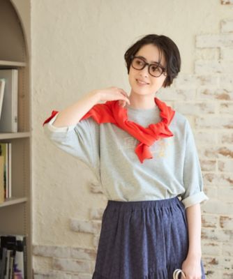 プリント七分袖トレーナー | CARA O CRUZ (Women)/キャラ・オ・クルス