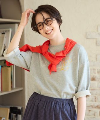 プリント七分袖トレーナー | CARA O CRUZ (Women)/キャラ・オ・クルス