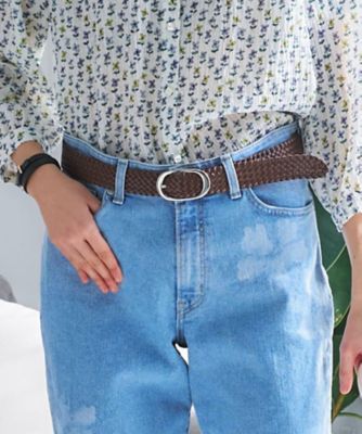 ＜CARA O CRUZ (Women)＞メッシュ編みリバーシブルベルト