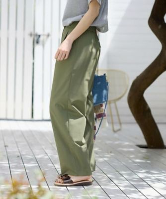 撥水 接触冷感 ストレッチ】後ろウエストゴムパンツ【CoC by