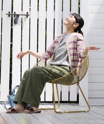 撥水 接触冷感 ストレッチ】後ろウエストゴムパンツ【CoC by