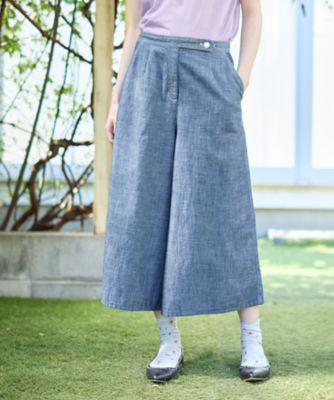 ＜CARA O CRUZ (Women)＞接触冷感　洗える　ワイドデニムパンツ【ＣｏＣ　ｂｙ　ＣＡＲＡ　Ｏ　ＣＲＵＺ】