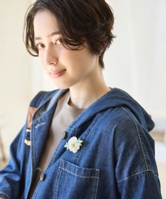 ビーズ刺繍フラワーブローチ | CARA O CRUZ (Women)/キャラ・オ
