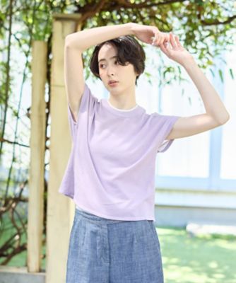 ＜CARA O CRUZ (Women)＞接触冷感　半袖ニット【セットアップ】