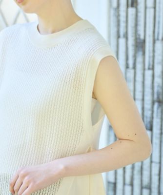 フレアヘム ノースリーブニット | CARA O CRUZ (Women)/キャラ・オ