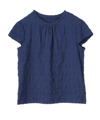 ＜CARA O CRUZ (Women)＞フレンチスリーブギャザーカットソー【ＣｏＣ　ｂｙ　ＣＡＲＡ　Ｏ　ＣＲＵＺ】