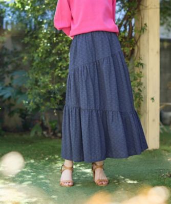 ＜CARA O CRUZ (Women)＞アイレットティアードスカート