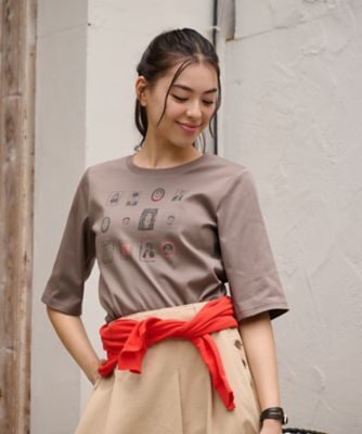 接触冷感】フェイスTシャツ | CARA O CRUZ (Women)/キャラ・オ