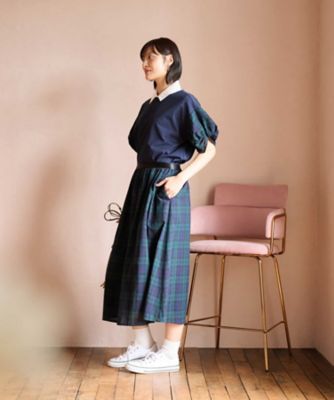 洗える タータンチェックフレアスカート【セットアップ】 | CARA O