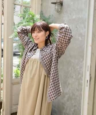 洗える チェックシャツ【ピンクリボン】 | CARA O CRUZ (Women)/キャラ