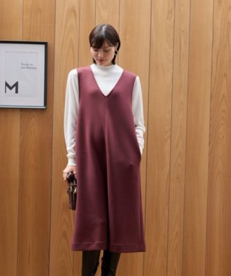 ストレッチ 洗える】ダンボールニットのジャンパースカート
