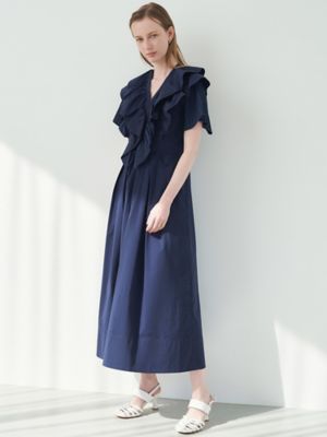 ELENDEEK】ネイビーフリルワンピース サイズ2