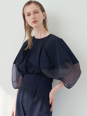 HALF ORGANZA SLEEVE BL | ELENDEEK/エレン 