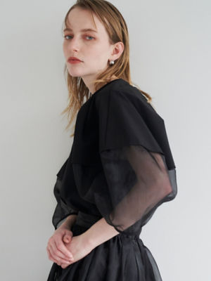 ＜ELENDEEK＞ＨＡＬＦ　ＯＲＧＡＮＺＡ　ＳＬＥＥＶＥ　ＢＬ