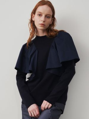 【ELENDEEK 】shoulder ruffleニット(クリーニング済) SHOULDER RUFFLE KT | ELENDEEK/エレンディーク