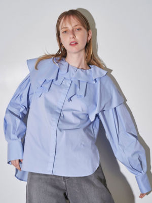 エレンディーク 2WAY ASYME COLLAR BLブラウス シャツ 2WAY ASYME COLLAR BL | ELENDEEK/エレン