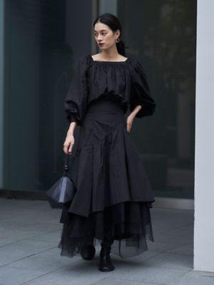 エレンディーク　定価29700円　フォームボリュームスカート　ブラック　チュール エレンディーク 定価29700円 フォームボリュームスカート ブラック