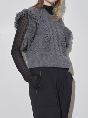 FRINGE KNIT VEST | ELENDEEK/エレンディーク