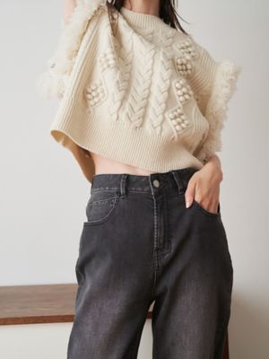 ELENDEEK フリンジニットベスト　グレー FRINGE KNIT VEST | ELENDEEK/エレンディーク