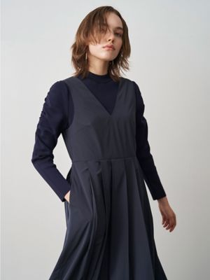 PUFF SHOULDER SATAIN KNIT OP | ELENDEEK