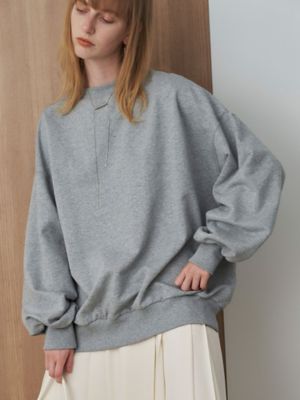 IENA（イエナ） トレーナー スウェット BLACK チュールフリル