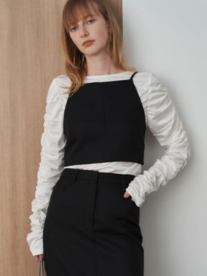 トップス ELENDEEK SHIRRING CREW NECK CS BPF03_512412710101_0100?$VS_1500$