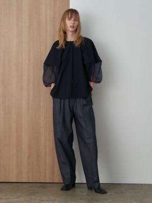 シャツ+ブラウス(長袖+七分) ELENDEEK HALF ORGANZA SLEEVE BL BPF03_512420421401_0100