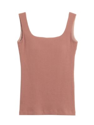 SQUARE NECK PAD TANK TOP | ELENDEEK