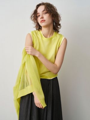 ELENDEEK イエロー長袖シアーカーディガン SHEER V NECK CD | ELENDEEK/エレンディーク | 三越