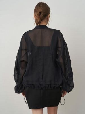 美品24SSエレンディーク シアーブルゾン ブラック セール】オーバーサイズシアーブルゾン（ブルゾン）｜ELENDEEK