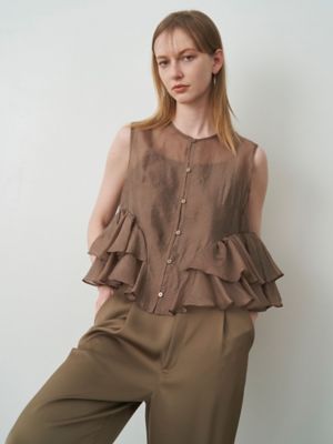 ＜ELENDEEK＞ＳＨＥＥＲ　ＦＲＩＬＬ　ＳＬＥＥＶＥＬＥＳＳ　ＢＬ
