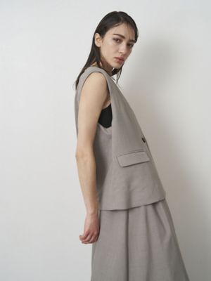 【ELENDEEK】コンビネーションジレワンピース サイズ02 グレー COMBINATION GILET OP | ELENDEEK/エレン