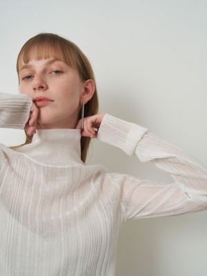 ＜ELENDEEK＞ＨＩＧＨ　ＮＥＣＫ　ＳＨＥＥＲ　ＲＩＢ　ＫＴ