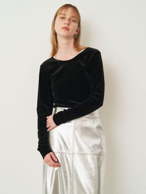 ＜ELENDEEK＞ＢＡＣＫ　ＯＰＥＮ　ＶＥＬＯＵＲ　ＴＯＰ