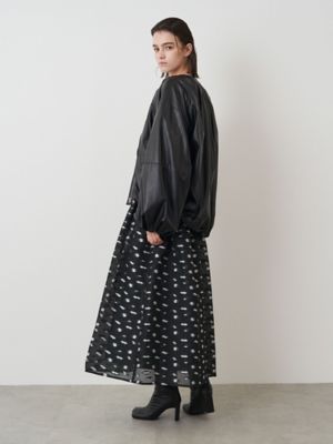 FAUX LEATHER TUCK ジャケット FAUX LEATHER TUCK JK | ELENDEEK/エレンディーク