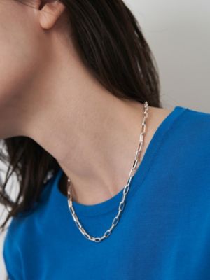 ＜ELENDEEK＞ＳＩＬＶＥＲ９２５　ＯＶＡＬ　ＣＨＡＩＮ　ＮＥＣＫＬＡＣＥ