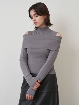 【ELENDEEK 】shoulder ruffleニット(クリーニング済) ELENDEEK 】shoulder ruffleニット(クリーニング済)