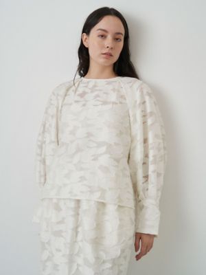 エレンディーク　トップス　オフホワイト オフネックカットソー（Tシャツ/カットソー）｜ELENDEEK（エレン